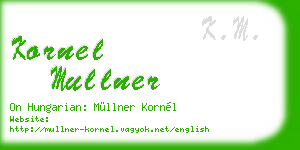 kornel mullner business card